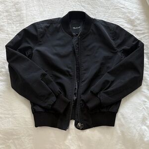Madewell Classic Black Bomber Jacket